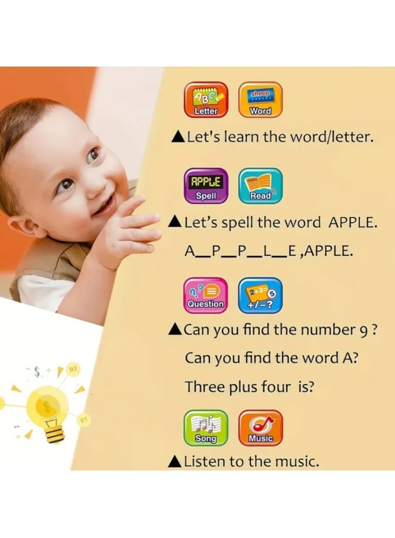 Children's Education LED Learning Tablet - Interactive Alphanumeric and Music Development Toy  - Image 2