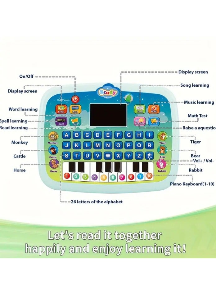 Children's Education LED Learning Tablet - Interactive Alphanumeric and Music Development Toy  - Image 5