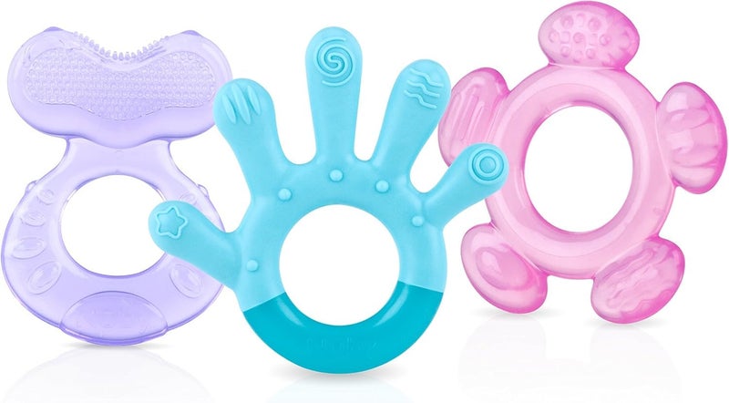 Nuby 3 Step Soothing Teether Set (Girl) - Image 1
