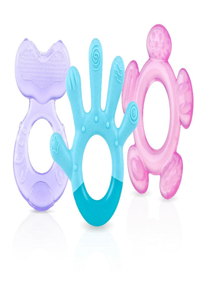Nuby 3 Step Soothing Teether Set (Girl) - Image 3