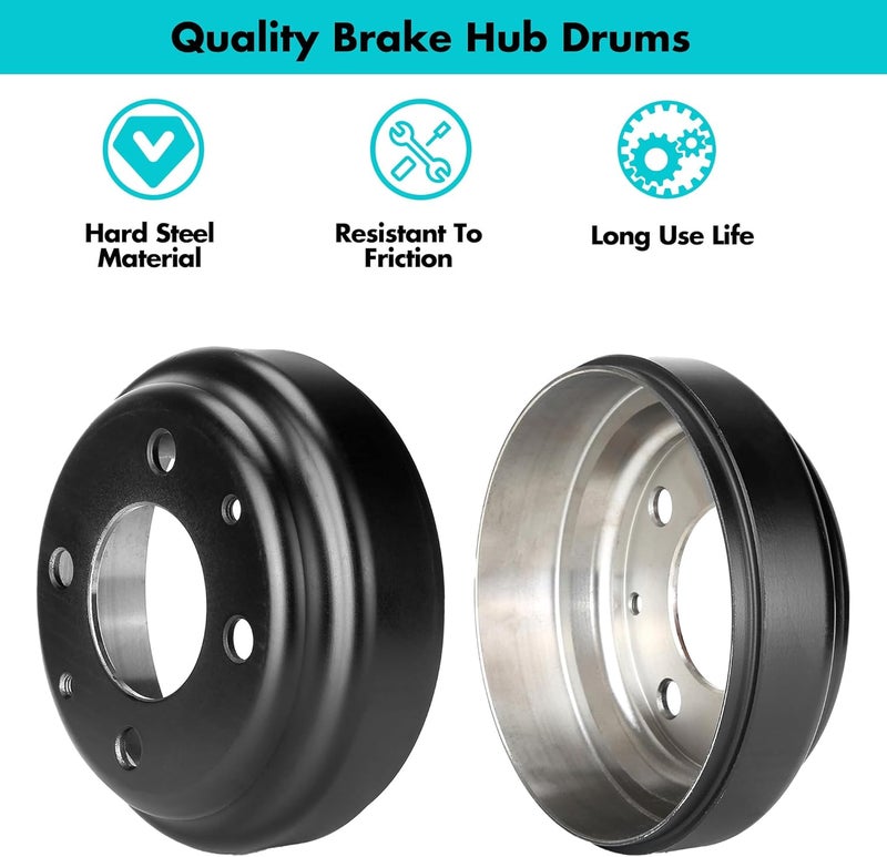 10L0L Golf Cart Brake Drums for Yamaha G1-G22 & G29, Club Car DS & Tempo - 2 Pack - Image 4