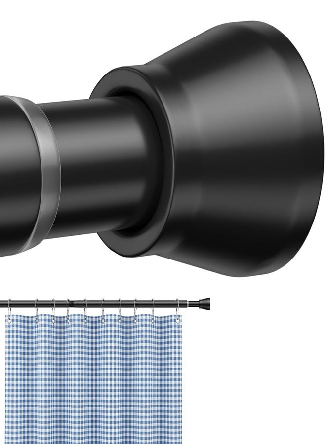 ZipGlo Tension Curtain Rod 40 to 73 inches 1PCS,Shower Curtain Rods No Drilling Black Expandable Rods Adjustable Curtain Rods for Window, Wardrobe, Doorway, Kitchen - Image 1