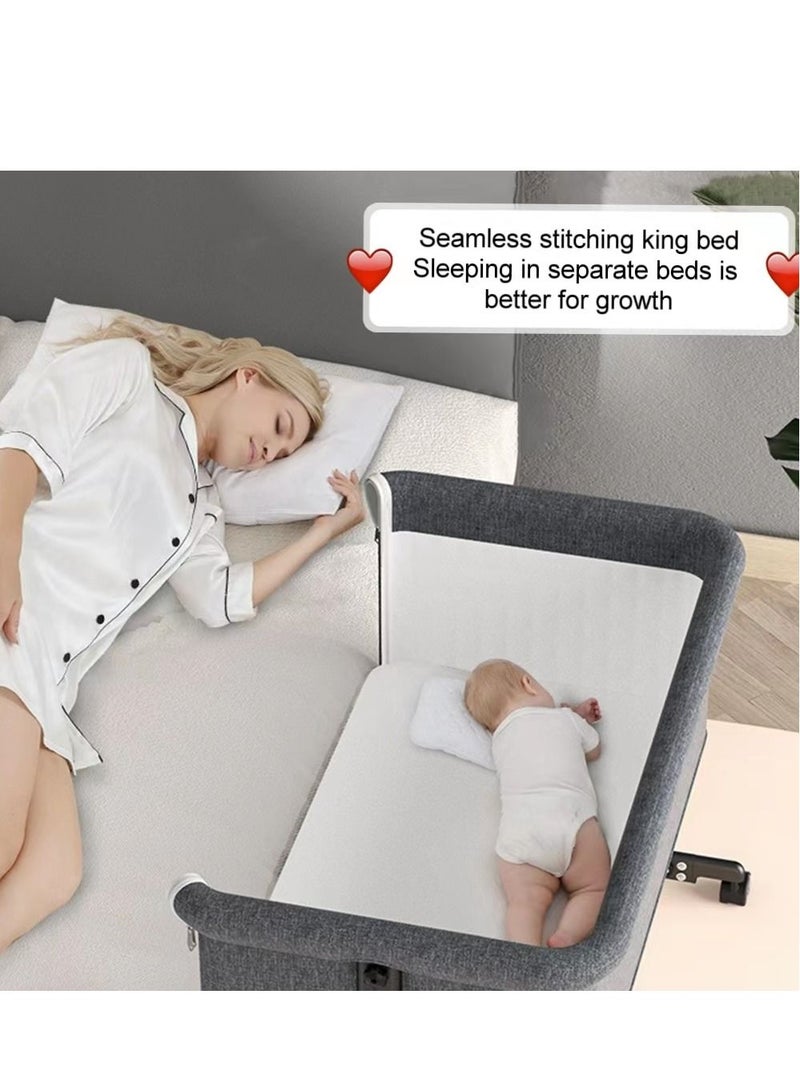 كول بيبي سرير قابل للطي من COOLBABY ، سرير سرير أطفال مع سلة تخزين كبيرة ، سرير قابل للطي لحديثي الولادة ، سرير لعب ، ارتفاع قابل للتعديل ، سرير كبير يمكن تقسيمه - Image 3