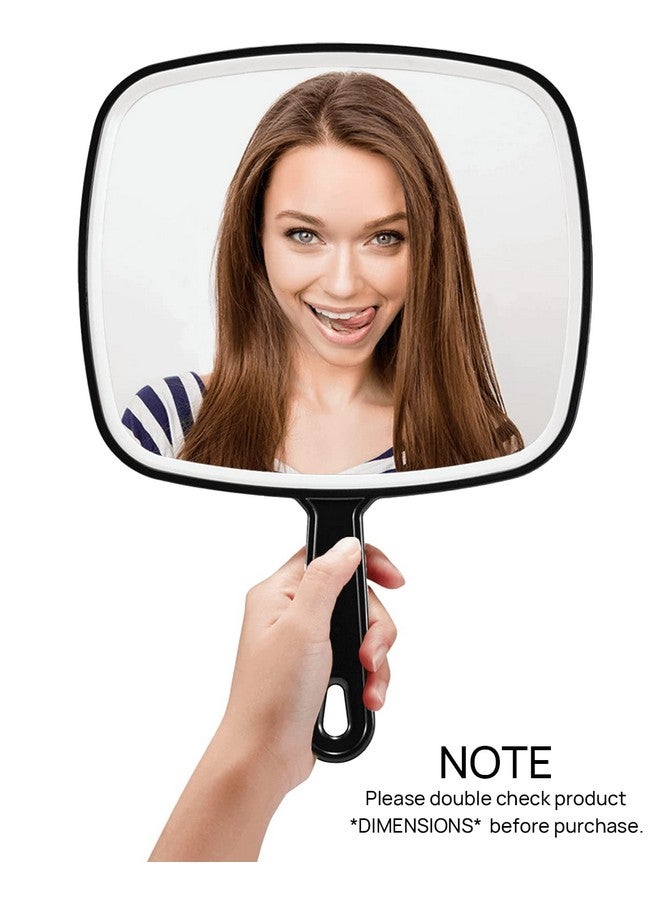 OMIRO Hand Mirror Extra Large Black Handheld Mirror With Handle 12.4 L X 9 W - Image 2
