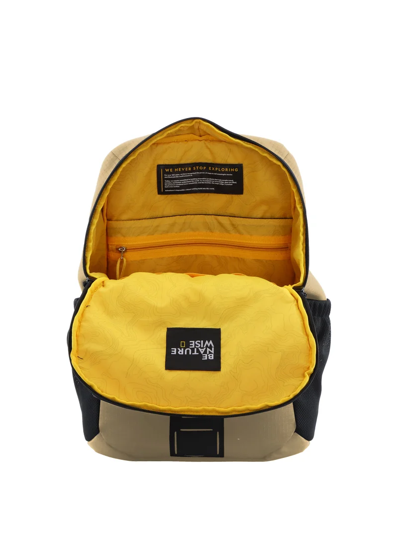 NATIONAL GEOGRAPHIC National Geographic Explorer III RPET Computer Backpack Beige For Men And Women, Durable Water Resistant Padded Laptop Tablet Bag For Casual Travel Outdoor School Office
