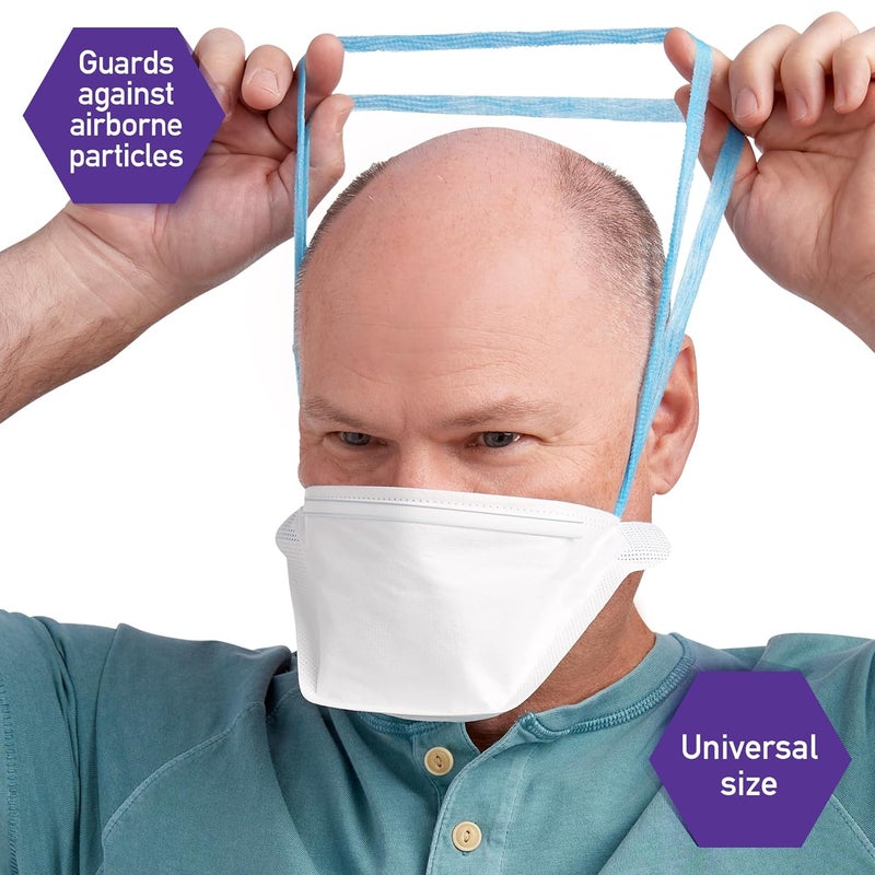 KIMTECH Kimberly-Clark Professional N95 Pouch Respirator (53358), NIOSH-Approved, Made in U.S.A., Regular Size, 50 Respirators/Bag, White - Image 5