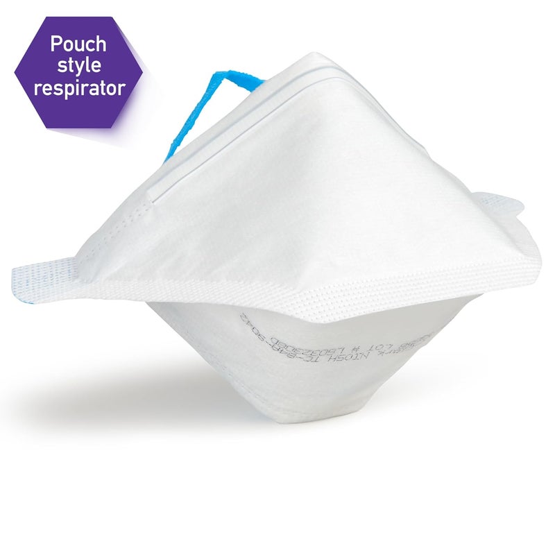 KIMTECH Kimberly-Clark Professional N95 Pouch Respirator (53358), NIOSH-Approved, Made in U.S.A., Regular Size, 50 Respirators/Bag, White - Image 2