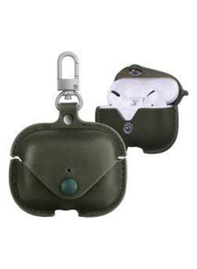 ACLIX Genuine Leather Case for Apple Airpods Pro - Green - Image 1
