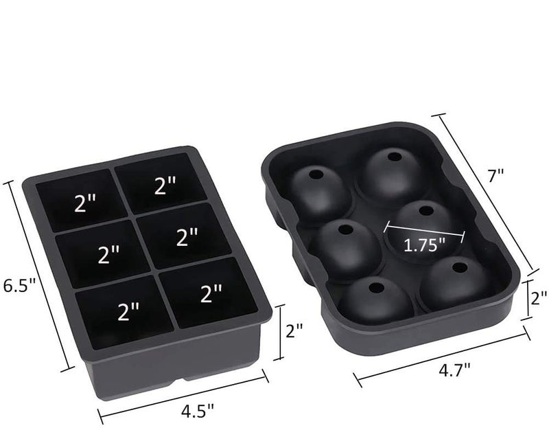 XEREBIAN Ice Cube Trays Silicone Round Ice Cube Tray Big Size Ice Cube Molds for Whiskey Cocktails Keep Drinks Chilled Reusable and BPA Free Combo - Image 4