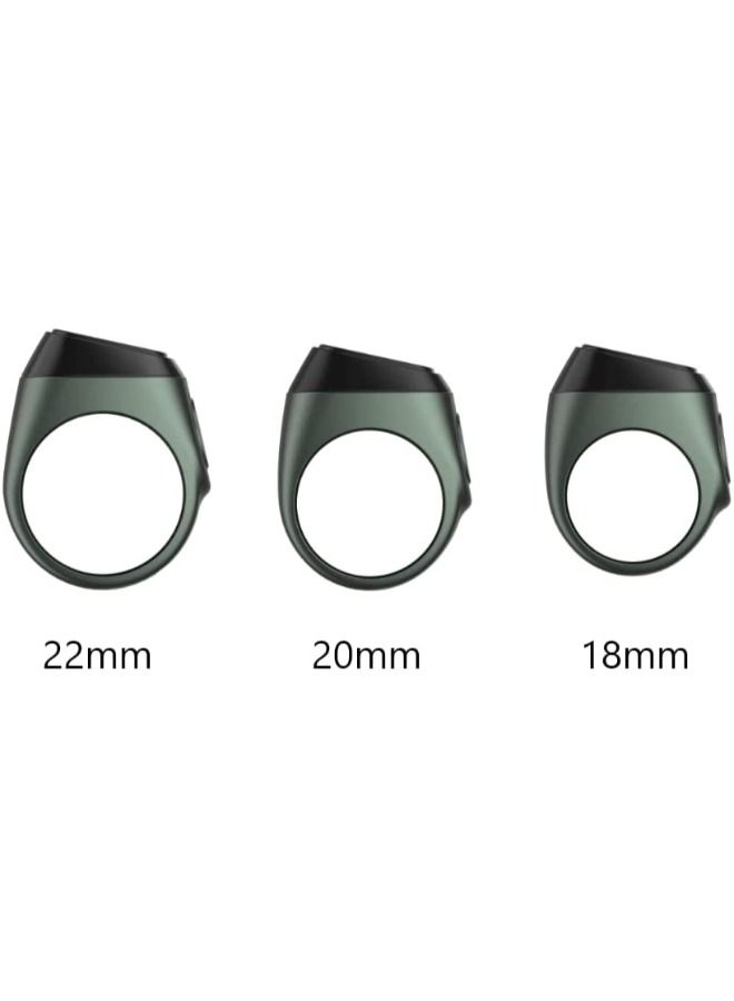 iQIBLA Smart Tasbih Zikr Ring New 2022 alloy only 11.7g 20 MM GREEN With Charging Box  - Image 4