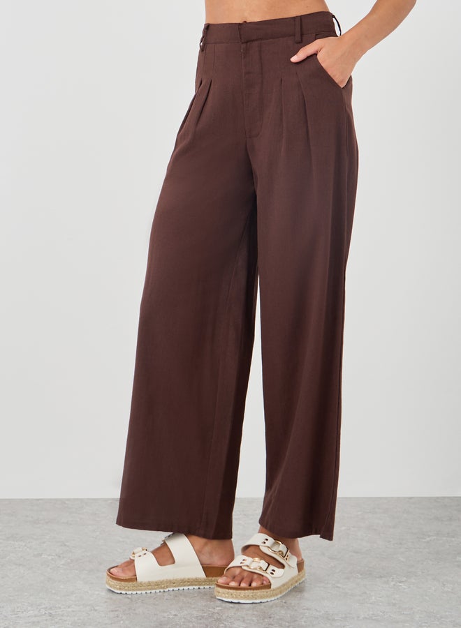 Styli Solid Cap Sleeve Shirt and Wide Leg Pants Co-Ords  - Image 4