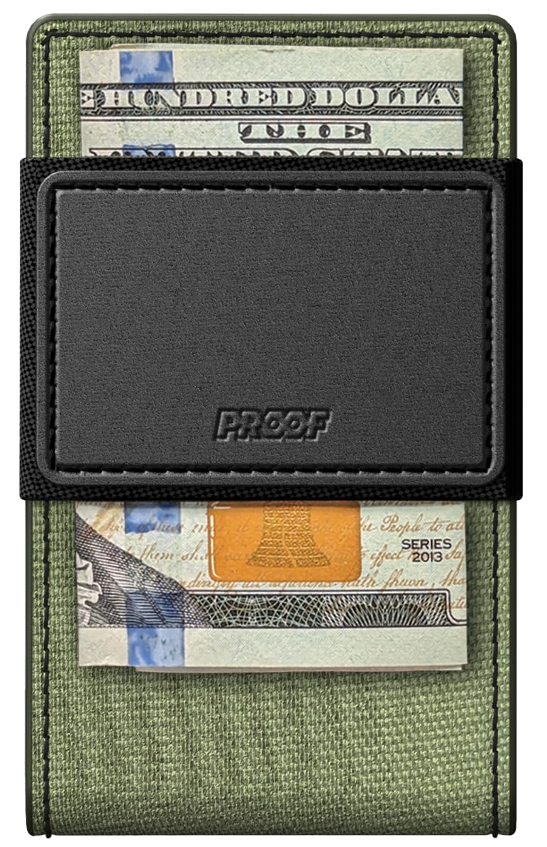 PROOF Wallet | Slim Minimalist Wallets for Men | Leather & Metal | RFID Wallet | Front/Back Pocket | Gift Box | Veteran Owned (Operator (1000D Nylon, Black Leather | Satin Gun Metal)) - Image 3