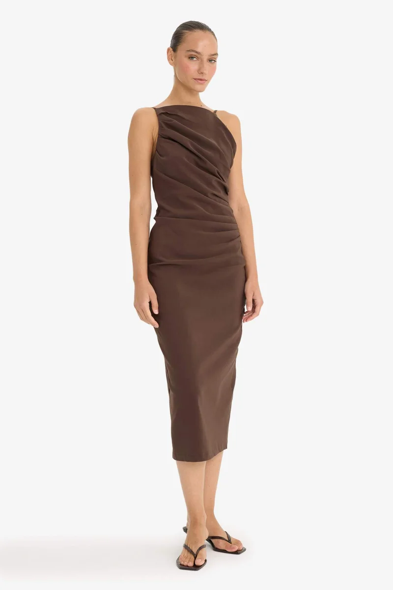 DeFacto Bodycon Bodycon Bengaline Sleeveless Dress