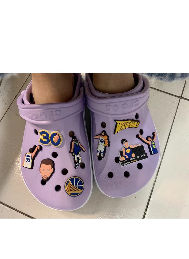 SYOSI 50 قطعة من حلي كرة السلة من Jibbitz Crocs لإكسسوارات مشبك الحذاء هدايا الحفلات حلي زينة صغيرة للنساء والفتيات والرجال  - Image 4