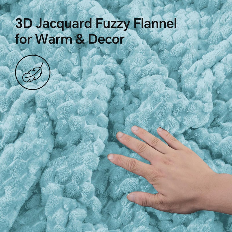 BEDELITE Fluffy Twin Comforter Set - Dusty Blue Fleece Soft Comforter for Twin Size Bed  Luxury Warm Bedding Set for Winter  Fuzzy Bed Set 2 Pieces (1 Comforter  1 Pillowcase) - Image 3