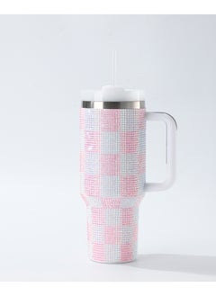 AZAD 40oz Rhinestone Tumbler Stainless Steel Straw Women Cup Shiny Diamond Travel Car Thermoses Coffee Mug Water Bottle Drinkware 