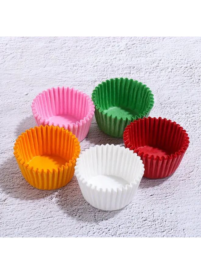 Green 500pcs Non Stick Stackable Mini Cupcake Liners For Baking And Party Decorations - Image 2