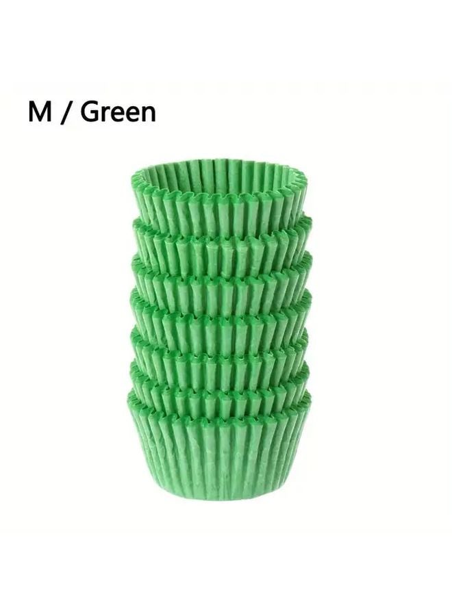 Green 500pcs Non Stick Stackable Mini Cupcake Liners For Baking And Party Decorations - Image 5