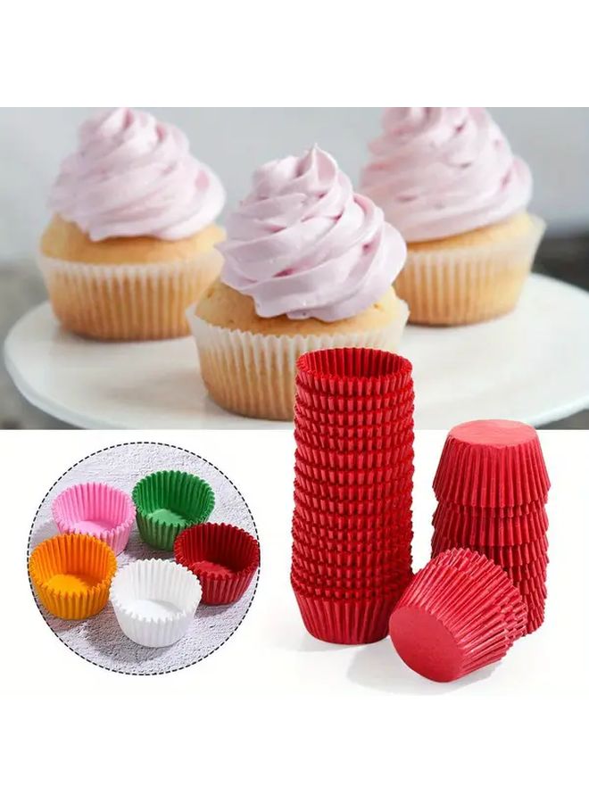 Green 500pcs Non Stick Stackable Mini Cupcake Liners For Baking And Party Decorations - Image 1