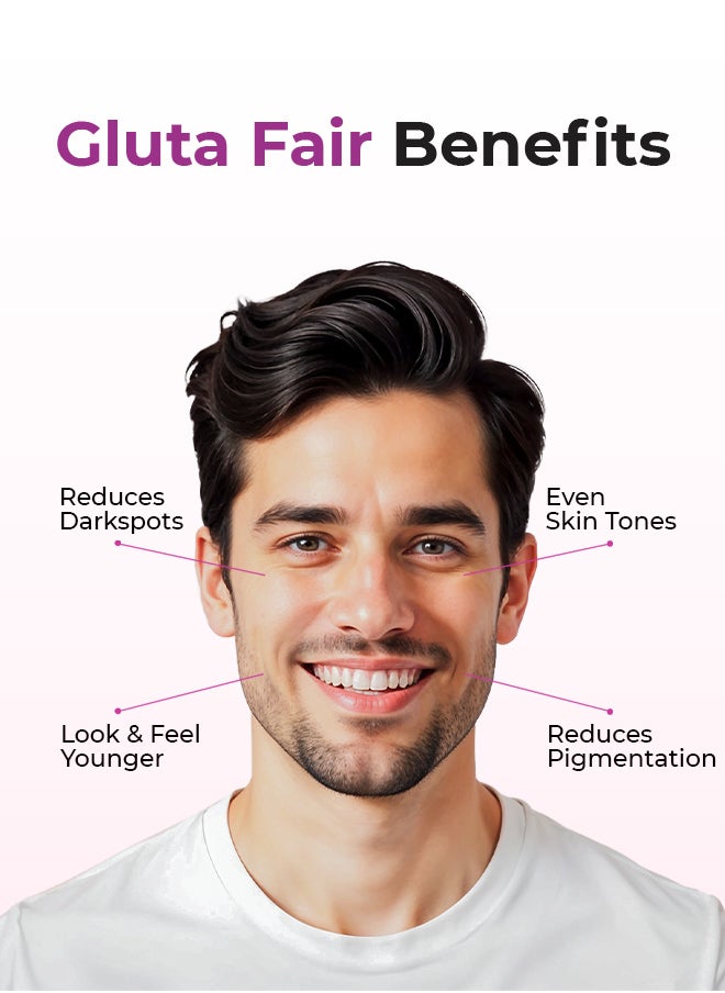 Nutrifactor GlutaFair - Promotes Youthful & Vibrant Skin Tone - L Glutathione with Vitamin C & E - 30 Tablets  - Image 3