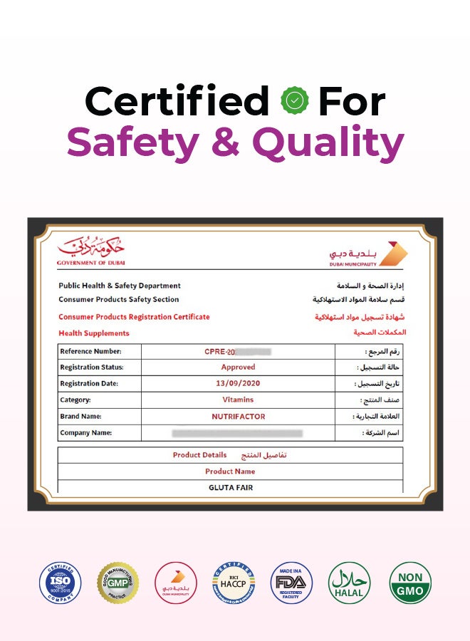 نيوتريفاكتور جلوتافير - يعزز لون البشرة الشبابي والنابض بالحياة - الجلوتاثيون L مع فيتامين C وE - 30 قرصًا - Image 5