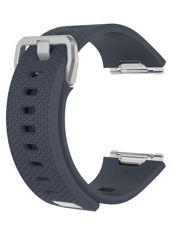 NIBEMINENT Herringbone Texture Silicone Replacement Band For Fitbit Ionic Blue