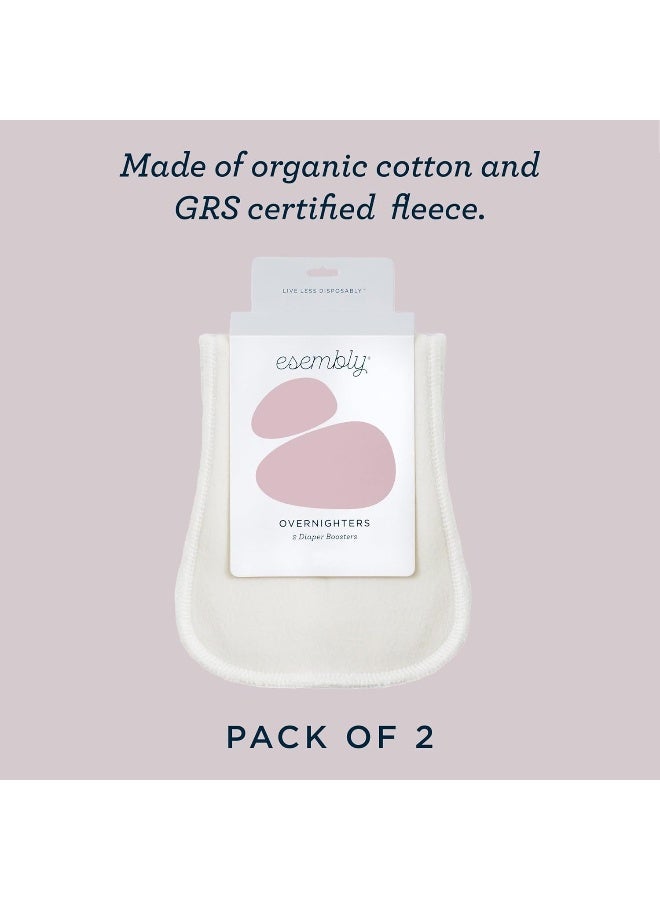 Esembly Overnighters, Cloth Nappy Doubler, Absorbency Booster, Reusable Organic Cotton Nappy Liner for Nighttime or Heavy Wetters, Super Thirsty Cloth Nappy Insert, One Size, Pack of 4 - Image 5