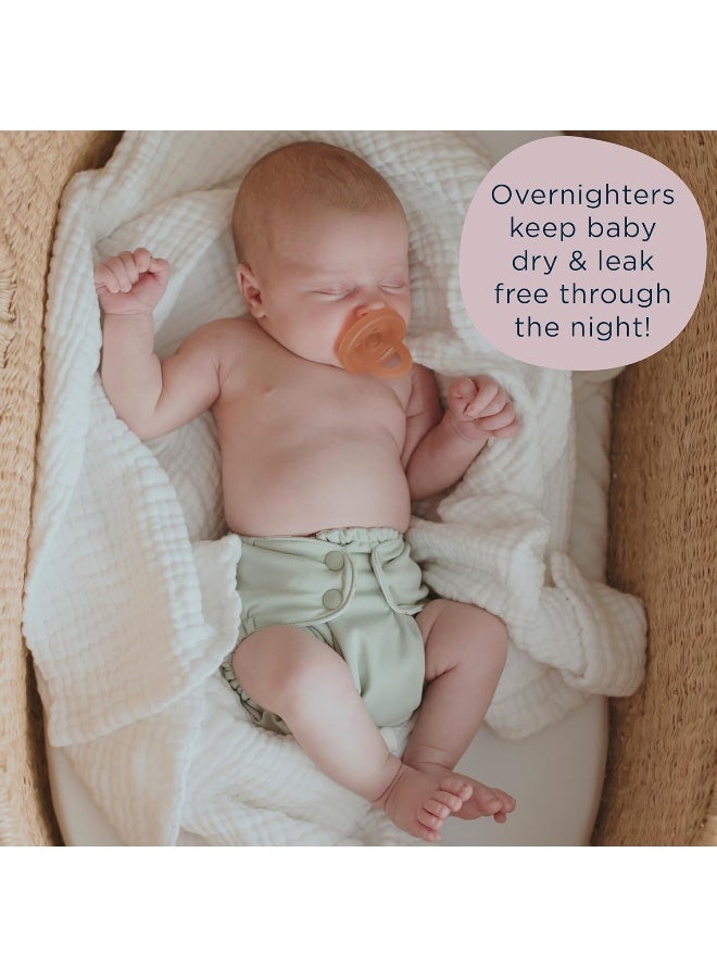 Esembly Overnighters, Cloth Nappy Doubler, Absorbency Booster, Reusable Organic Cotton Nappy Liner for Nighttime or Heavy Wetters, Super Thirsty Cloth Nappy Insert, One Size, Pack of 4 - Image 4