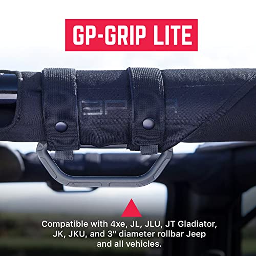 GPCA - GP Grip LITE Grab Handle, Aluminum Metal Patented Roll Bar for Jeep Wrangler 4xe, JL, JT, JK, Sport, Sahara and Rubicon 4DR/2DR 2007-2023, 1 Pair, Metallic - Image 2