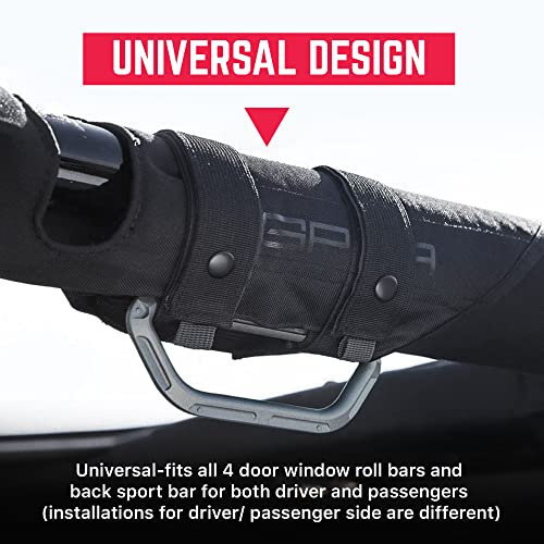 GPCA - GP Grip LITE Grab Handle, Aluminum Metal Patented Roll Bar for Jeep Wrangler 4xe, JL, JT, JK, Sport, Sahara and Rubicon 4DR/2DR 2007-2023, 1 Pair, Metallic - Image 4
