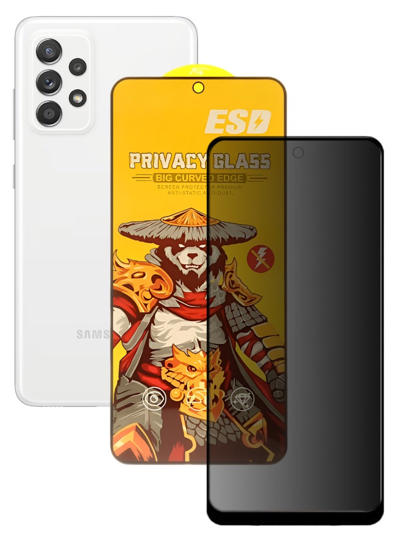 ESD Tempered Dustproof Privacy Glass Screen Protector Compatible For Samsung Galaxy A52s - Image 1