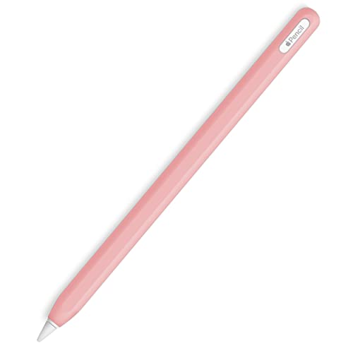 DAUROTA Slim Soft Silicone Pencil Case Sleeve Compatible with Apple Pencil Pro & 2nd Gen, Non-Slip Grip Holder for iPad (Pink) - Image 1