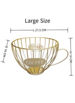 General 1 Pcs Cofffee Capsule And Tea Bag Holder Gold  - Image 2