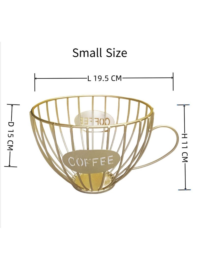 General - 1 Pcs Cofffee Capsule And Tea Bag Holder Gold - Image 1