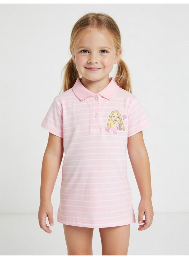 Disney Princes | Girls Polo T-Shirt | Pink - Image 4