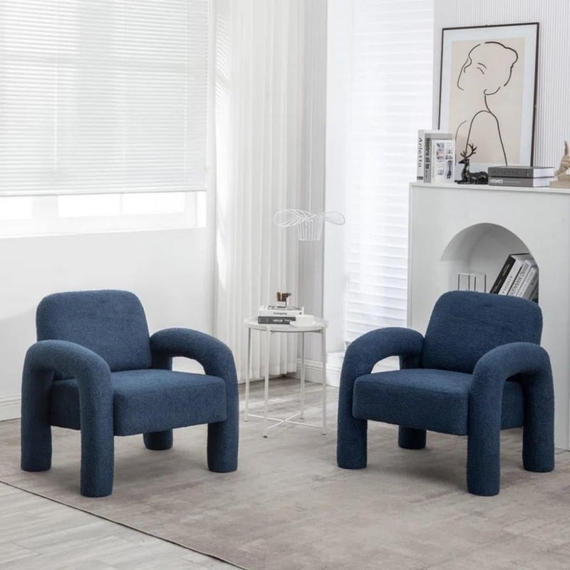 Betak Swedish wood side chair set with 2 pieces - dark blue - Image 1