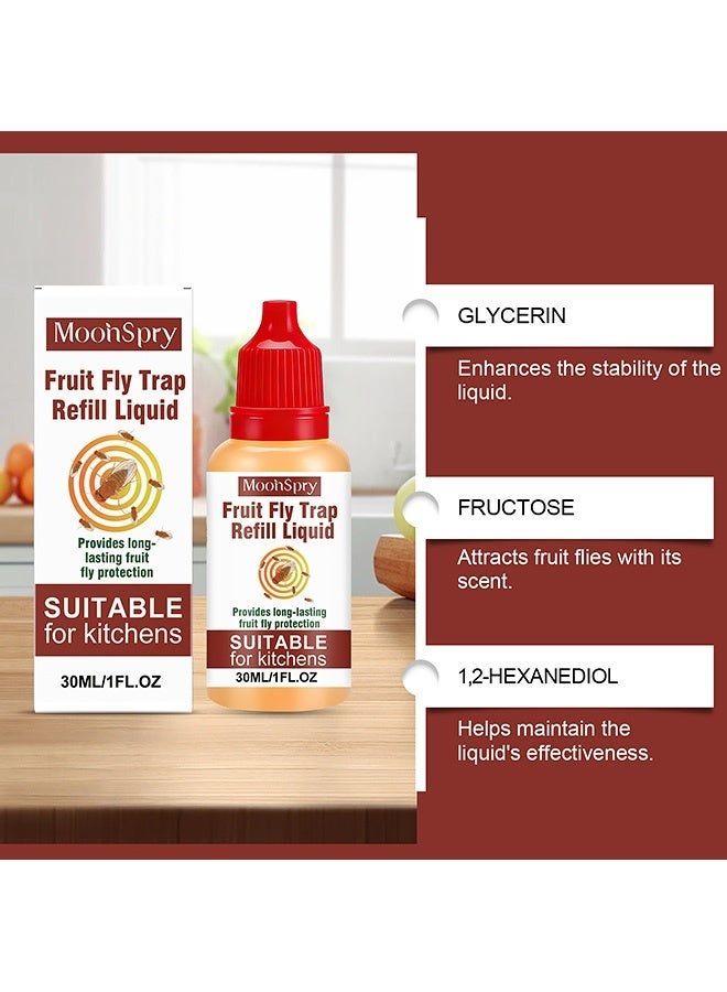 مونسبري منتج طُعم للذباب. تكنولوجيا جذب بالسكروز. مناسب للاستخدام المنزلي. الفخ المستمر لتقليل مشاكل الآفات. 30 مل - Image 3