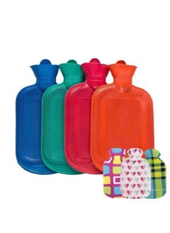 Generic Large Size Rubber Hot Water Bottle Thickened Explosion Proof Scalding Proof Plush Warm Water Bag Traditional Abdominal Warming P Oversized 2000 ml Glow Cover 
