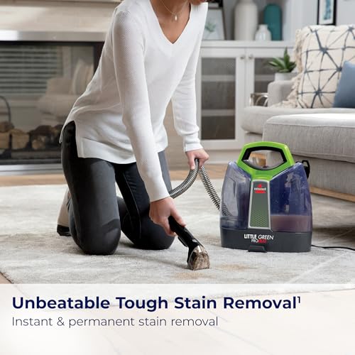 Bissell بيسيل ليتل جرين بروهيت جهاز تنظيف عميق محمول/منظف بقع ومفصل سيارات مع أداة تنظيف ذاتي HydroRinse للسجاد والمفروشات، 2513E - Image 2