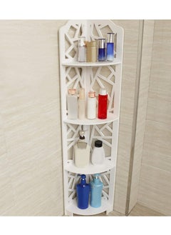 Corner Shelf Bathroom Corner Stand Storage Cabinet 4 Tier Bathroom Organizer Perfect For Bathroom Storage Small Shelf