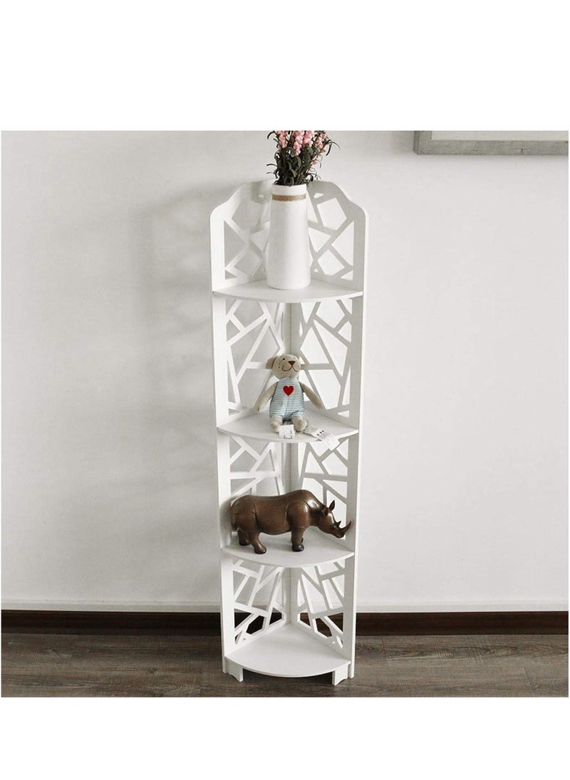 LINGWEI - Corner Shelf Bathroom Corner Stand Storage Cabinet 4 Tier Bathroom Organizer Perfect For Bathroom Storage Small Shelf - Image 1