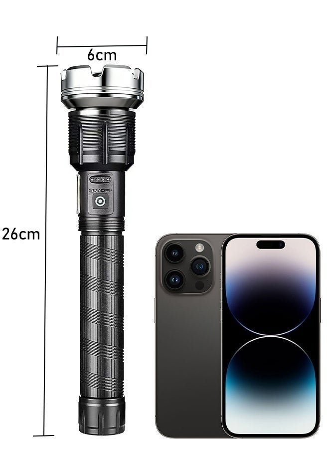 Arabest 13600 mAh Handheld Flashlight Battery Five Hours of Battery Life -9000 Lumens High-Intensity Flashlight-Aluminum Alloy Body - USB Rechargeable Zoom Long-Range Outdoor Handheld Flashlight - Image 3
