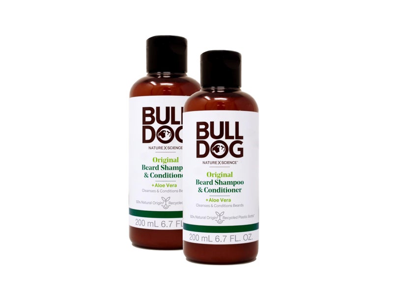 Bulldog Mens Skincare and Grooming for Men Original Beard Shampoo and Conditioner, 6.7 Ounce, Pack of 2 - Image 1