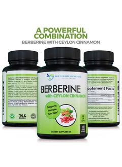 DOCTOR RECOMMENDED SUPPLEMENTS Berberine with Ceylon Cinnamon - 1200mg Berberine & 100mg Organic Ceylon Cinnamon - 120 Veggie Capsules, Healthy Immune System & Gastrointestinal Wellness  - Image 4