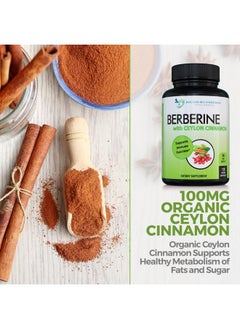 DOCTOR RECOMMENDED SUPPLEMENTS Berberine with Ceylon Cinnamon - 1200mg Berberine & 100mg Organic Ceylon Cinnamon - 120 Veggie Capsules, Healthy Immune System & Gastrointestinal Wellness  - Image 3