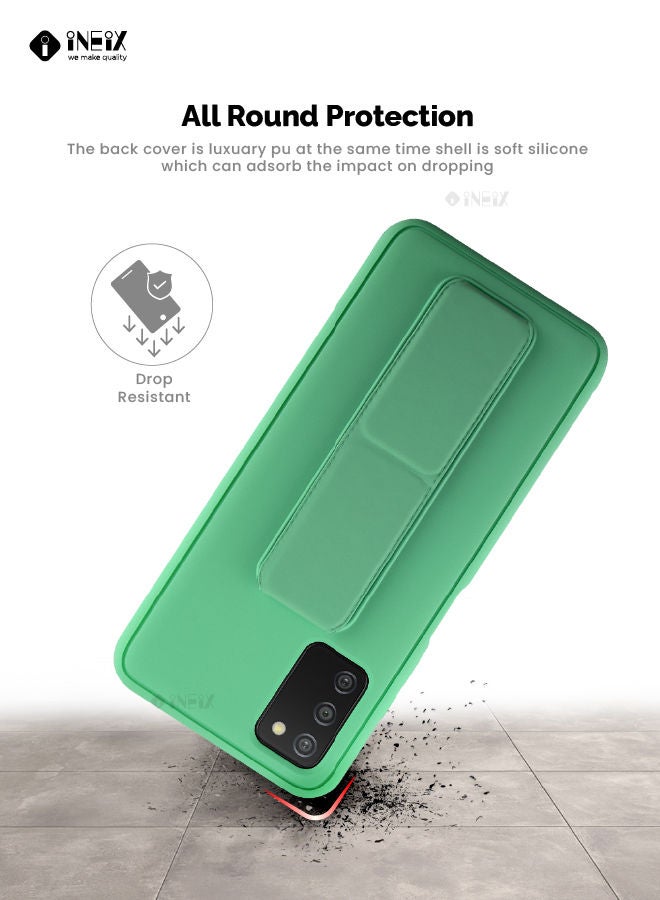 إينيكس جراب حماية 3 في 1 مغناطيسي ذو مسند للهاتف وسوار لأصابع اليد لهاتف سامسونج جلاكسي A03s نعناعي - Image 5