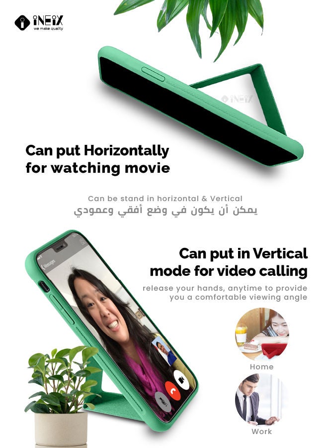 إينيكس جراب حماية 3 في 1 مغناطيسي ذو مسند للهاتف وسوار لأصابع اليد لهاتف سامسونج جلاكسي A03s نعناعي - Image 3