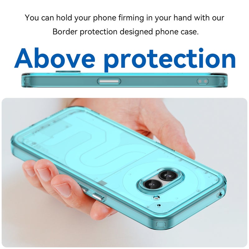 HuHa Case Cover For Nothing Phone 2a Plus Candy Series TPU Phone Case(Transparent Blue) - Image 4
