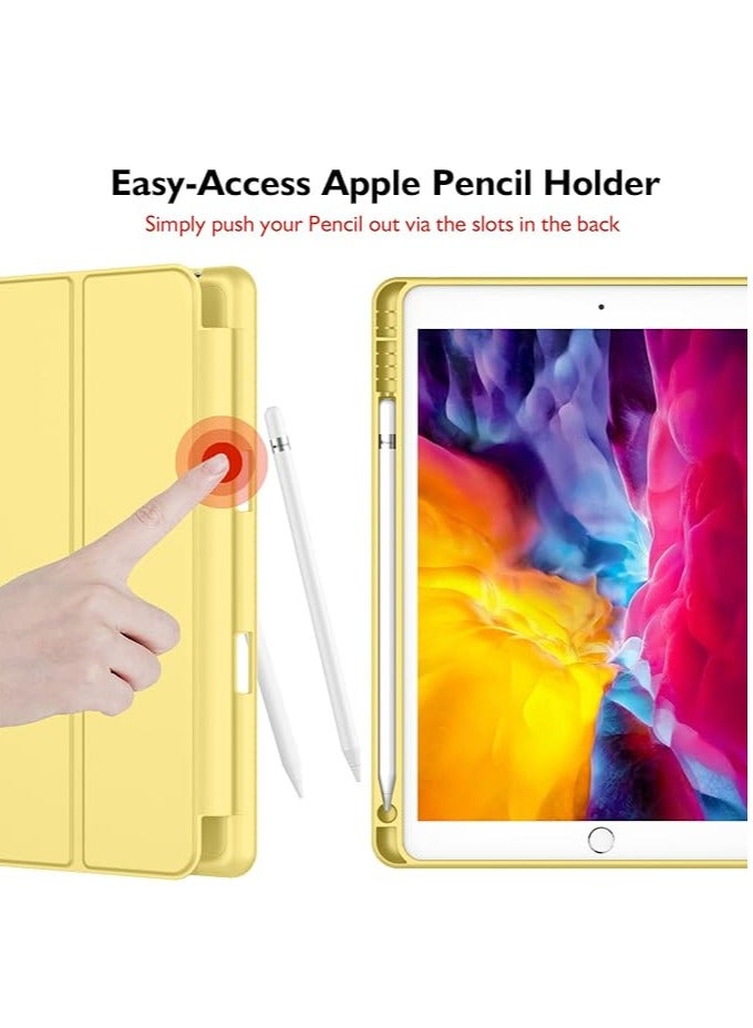 MIGOFAST iPad 9.7 Case 2018/2017 Model, 6th/5th Generation Smart Cover with Pencil Holder and Soft Baby Skin Silicone Back and Full Body Protection, Auto Wake/Sleep Cover Yellow - Image 2