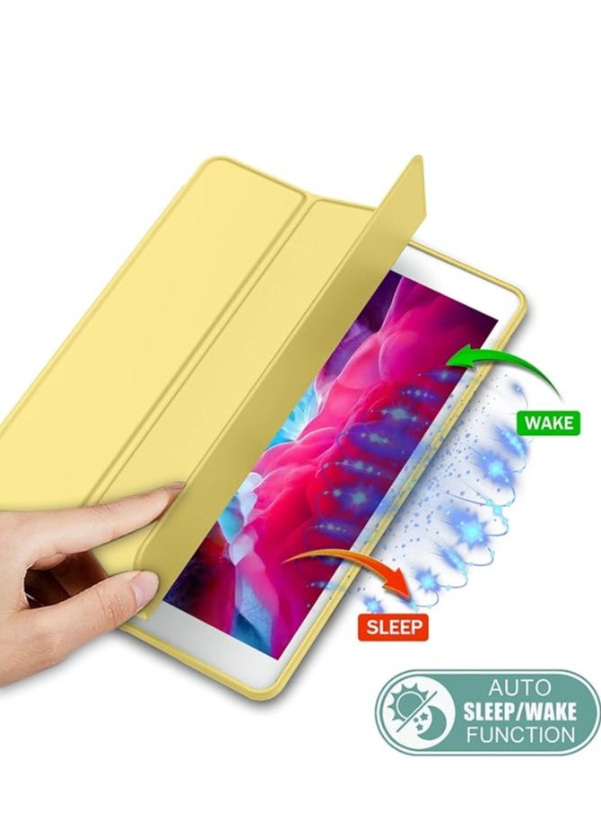 MIGOFAST iPad 9.7 Case 2018/2017 Model, 6th/5th Generation Smart Cover with Pencil Holder and Soft Baby Skin Silicone Back and Full Body Protection, Auto Wake/Sleep Cover Yellow - Image 4